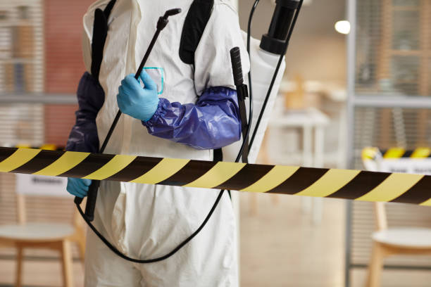 Professional Biohazard Cleanup technician working in Denton, NC